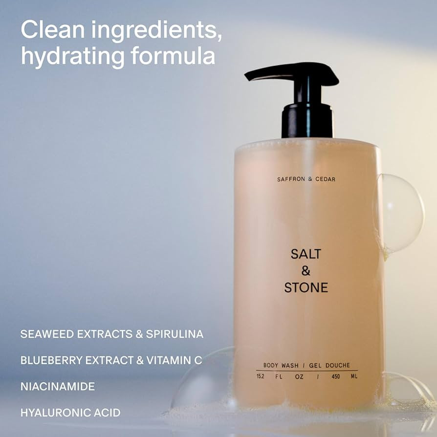 Salt & Stone Body Wash with Antioxidants for Deep Moisture | For Women & Men, Sulfate, Paraben, &... | Amazon (US)