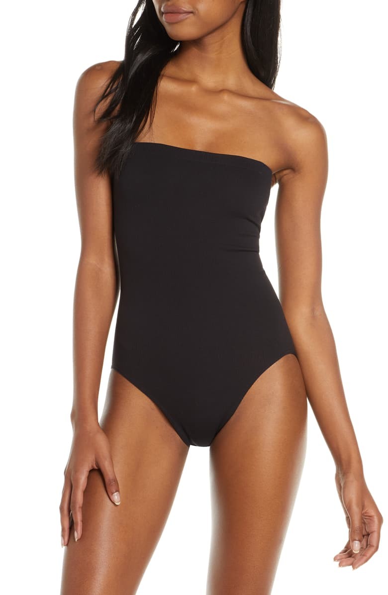 Maya Ribbed Strapless Bodysuit | Nordstrom