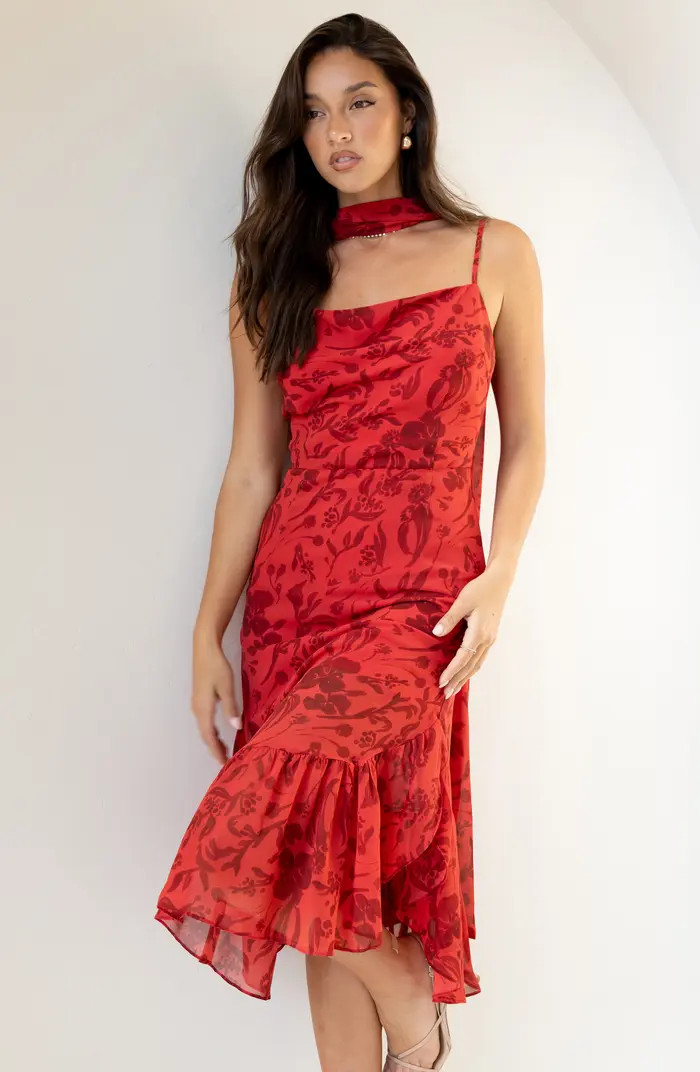 Francesca Floral Midi Cocktail Dress | Nordstrom