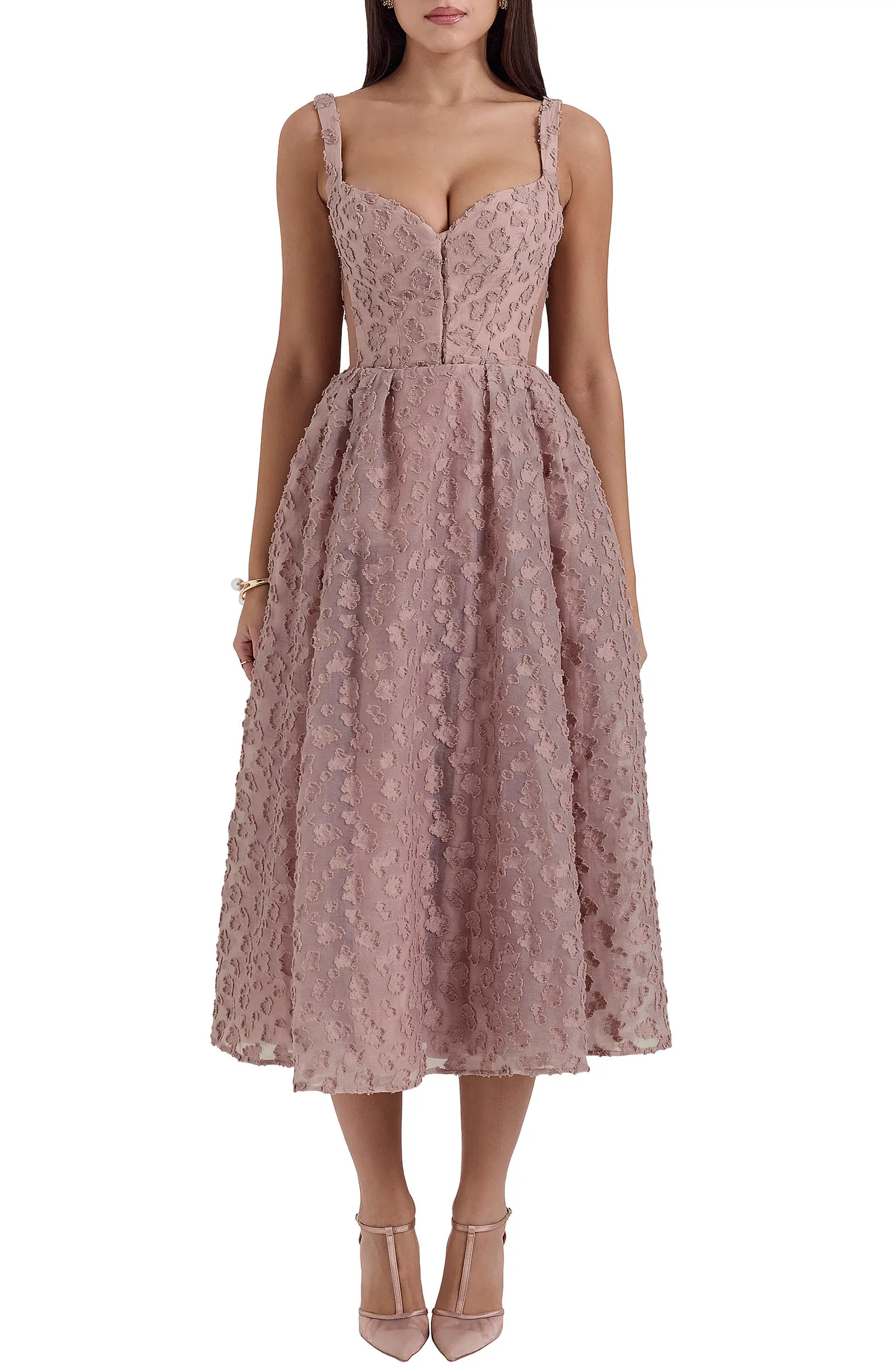 Lovely Floral Jacquard Midi Dress | Nordstrom