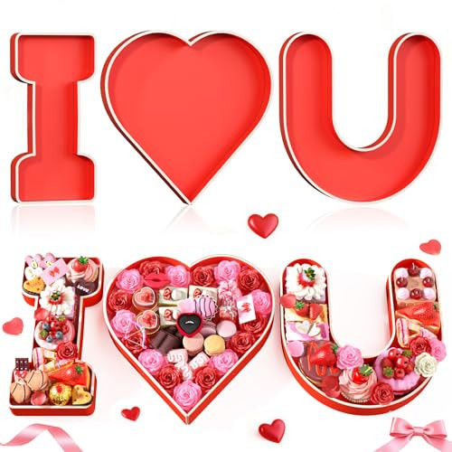 Red Valentine’s Charcuterie Cardboard, 13.78" Fillable Love Heart-Shaped Snack Board for Valentine’s Candy, Treats, Chocolates, Cupcakes, Food Display for Romantic Date Night & Valentine’s Party Decor | Amazon (US)