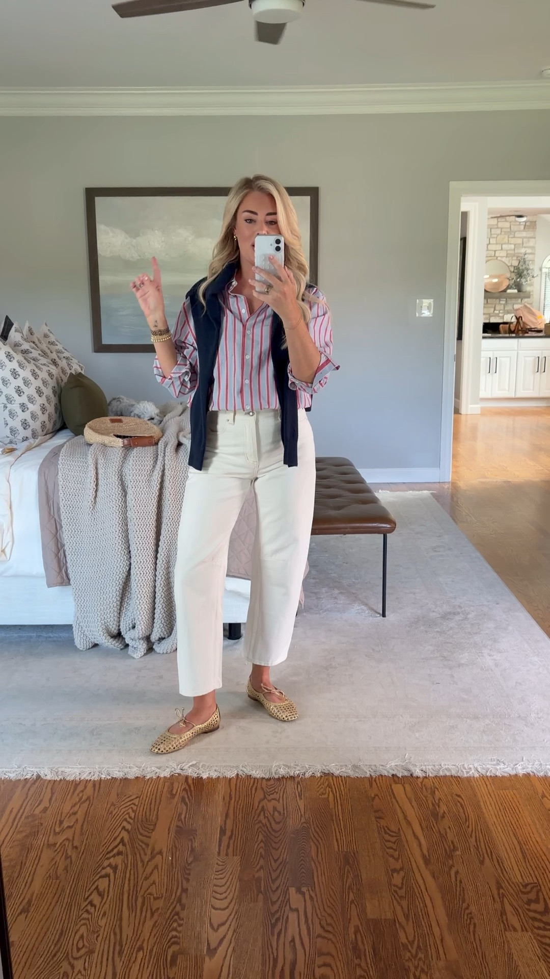 Wearing a small in the button down (fits true to size) & a 26 in the jeans (sized down one)

Casual outfit, spring outfits, button down outfits, weekend looks, vacation outfits, jeans, barrel jeans

#LTKxMadewell #LTKgrwm #LTKootd