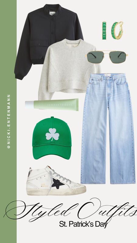 Styled up a cute but casual Saint Patrick’s Day outfit, perfect for that mom fit! 

Abercrombie, amazon fashion, green outfit, lucky hat, Abercrombie denim, spring trends, nicki entenmann 

#LTKstyletip #LTKSeasonal