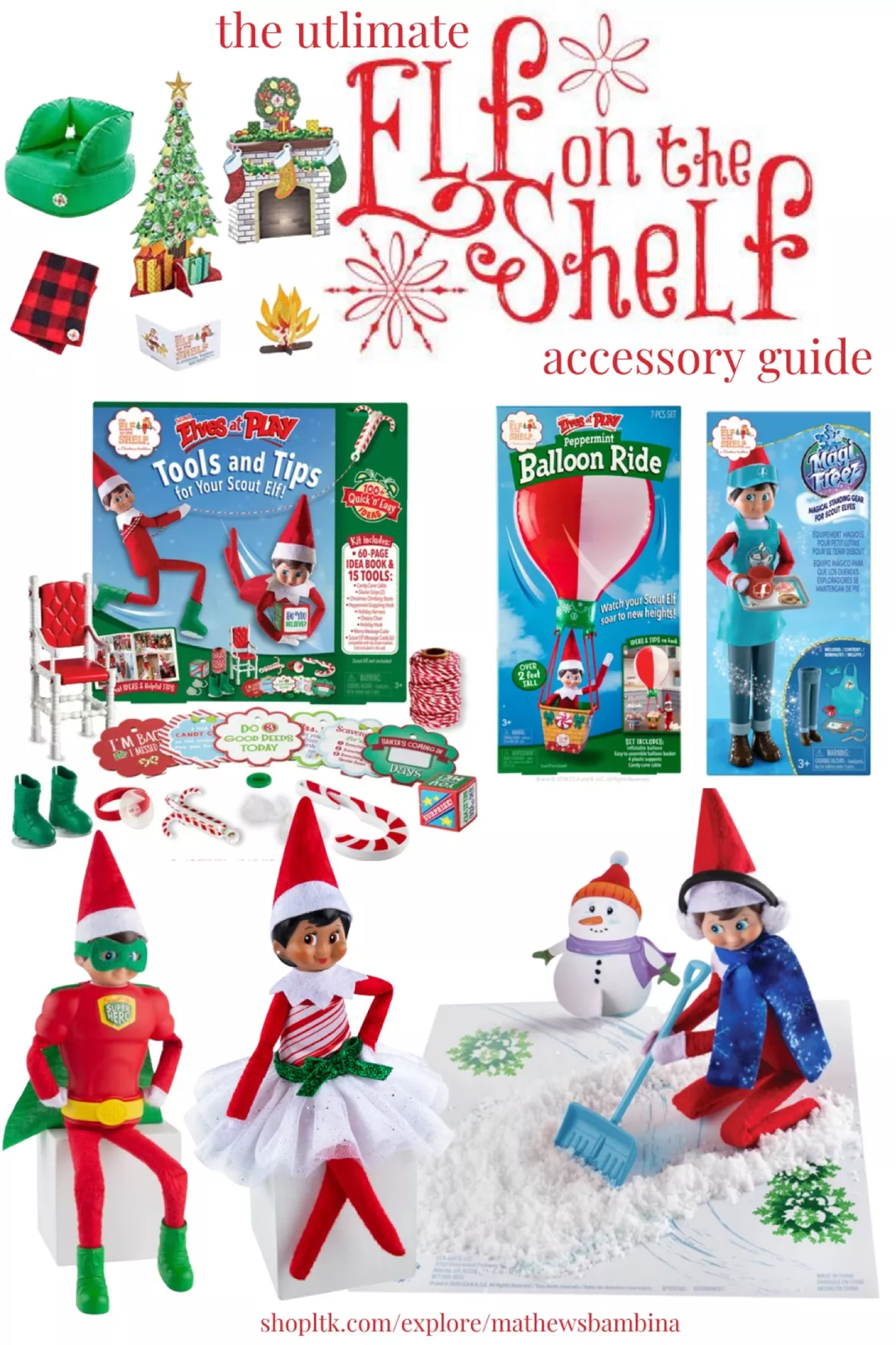 Elf On The Shelf Scout Elves At Play Peppermint Balloon Ride Accessory