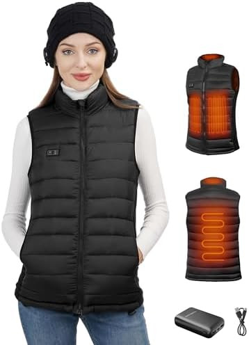 Loowoko Heated Vest for Women with Battery Pack Included, Rechargeable Heated Jacket Coat Electri... | Amazon (US)