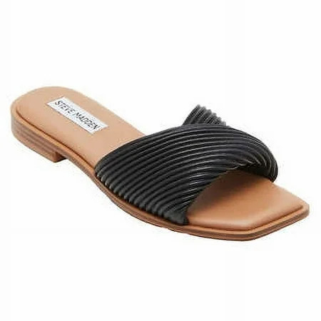Steve Madden Ladies Size 8 Textured Slide Sandal Black | Walmart (US)