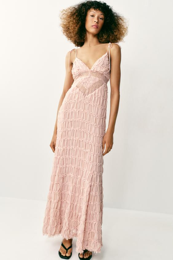 Zara - Camisole Dress - Pastel Pink - L - Woman | Zara UK