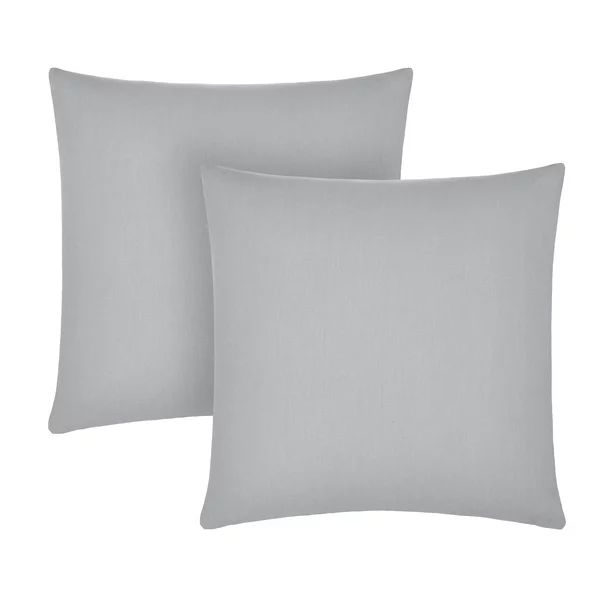 Gap Home Core Solid 2 Pack Decorative Square Throw Pillows Grey 18" x 18" | Walmart (US)