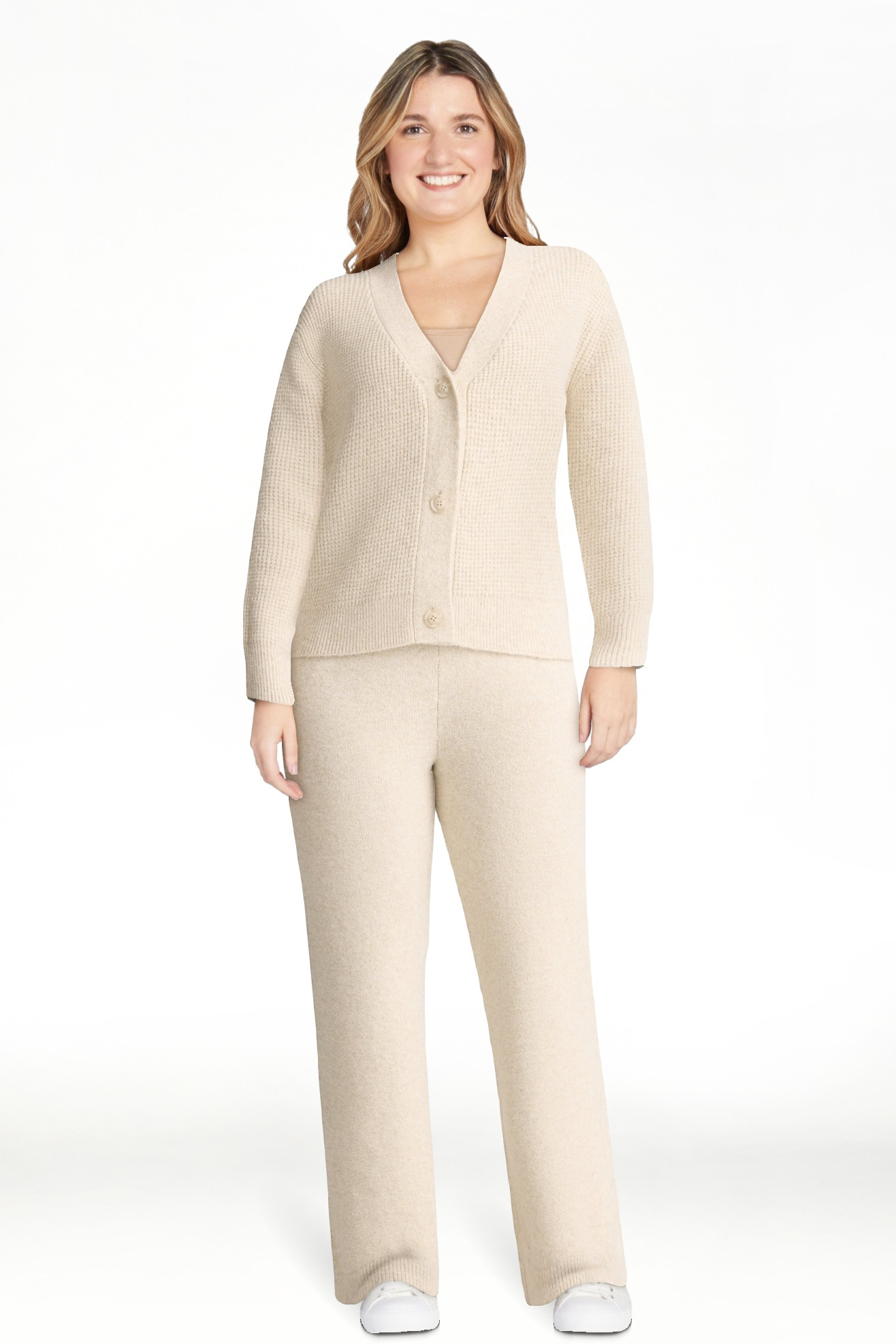 Time and Tru Women's and Women's Plus Cardigan and Pants Sweater Set, 2-Piece, Sizes XS-4X - Walm... | Walmart (US)
