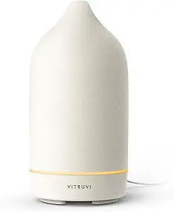 Vitruvi Stone Diffuser, Ceramic Ultrasonic Essential Oil Diffuser for Aromatherapy | Ceramic Diff... | Amazon (US)