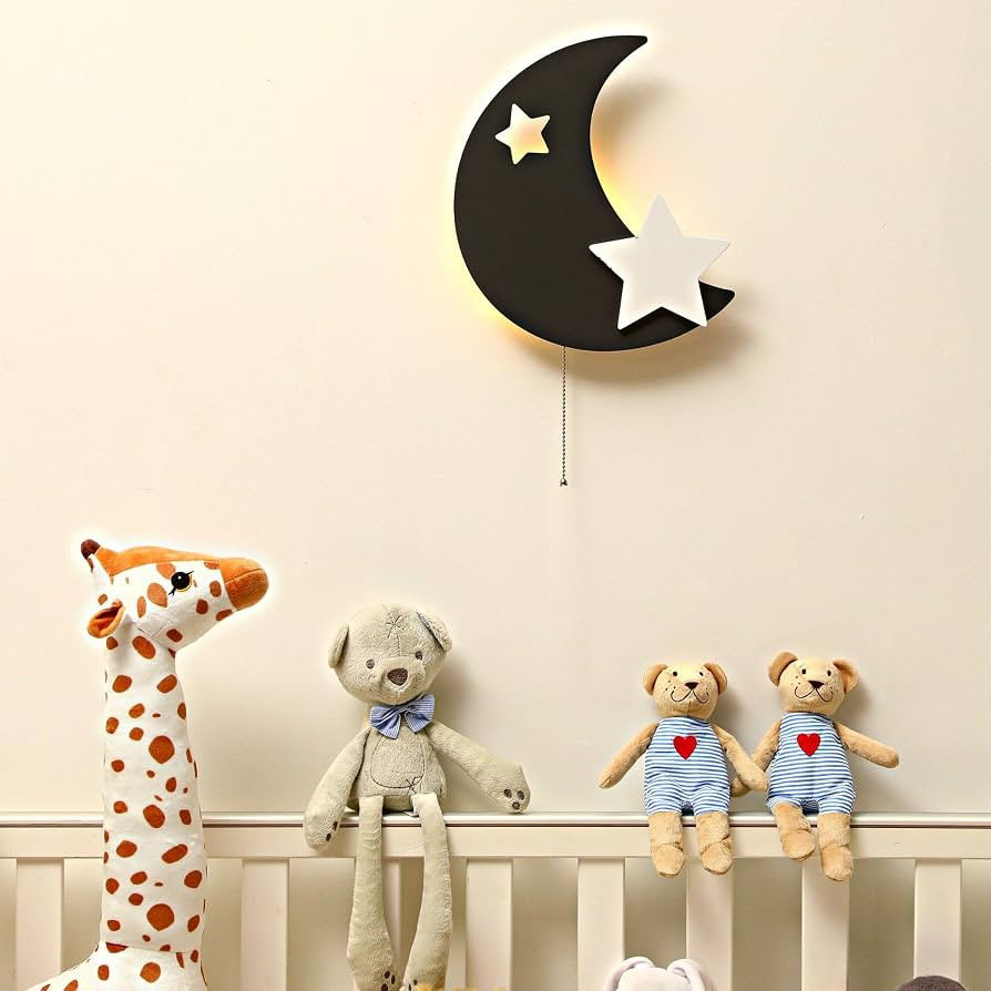 Moon Light - Floating Moon Wall Lamp For Nursery | Cute Floating Moon Lamp For Kids Bedroom | Bat... | Amazon (US)