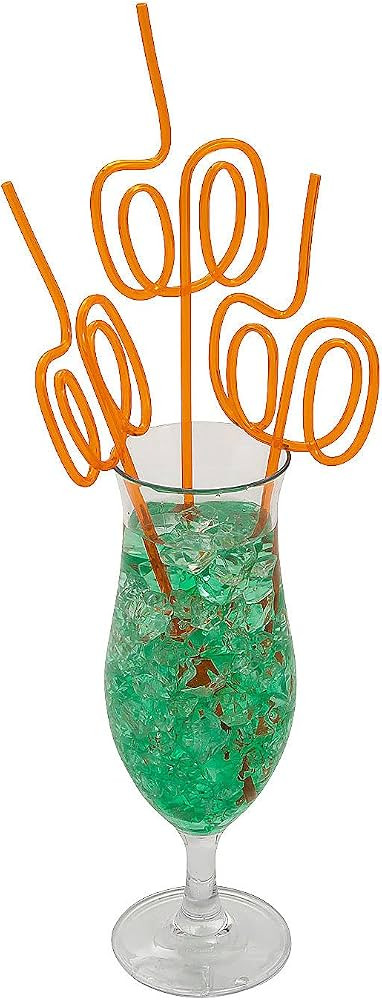 Fun Express 12 Pieces Pumpkin Silly Straws, BPA Free Plastic, Reusable for Fall and Halloween Par... | Amazon (US)