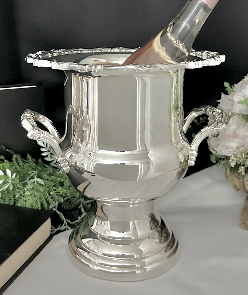 Oneida Silver Plated Ice Bucket / Vintage Silver Plated Champagne Bucket / Oneida Champagne Bucke... | Etsy (US)