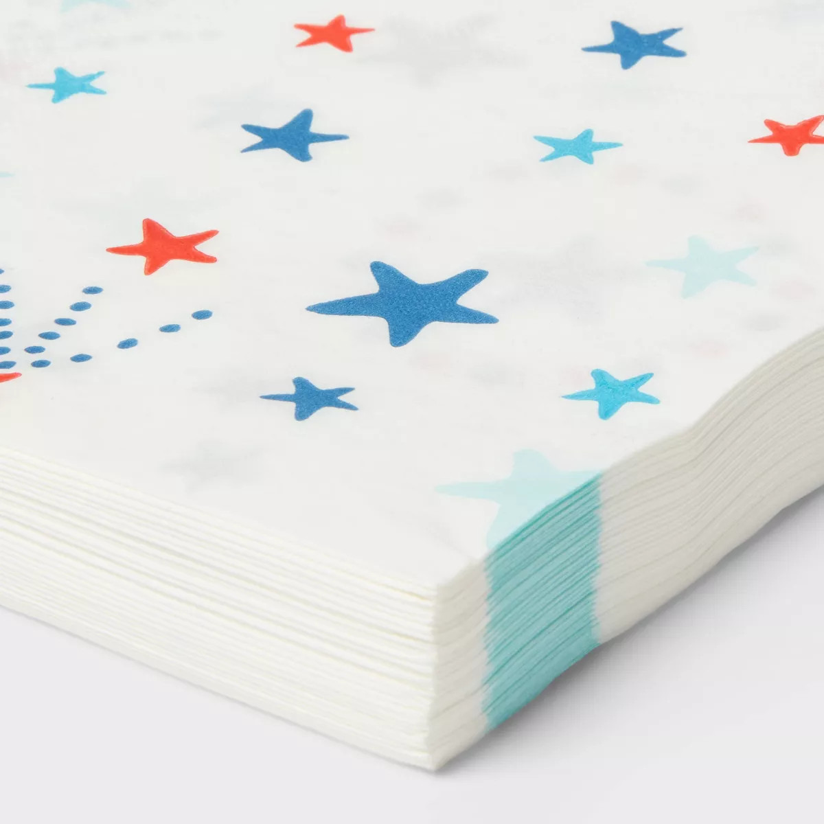 30ct Stars Disposable Napkins White Red Blue - Sun Squad™ | Target