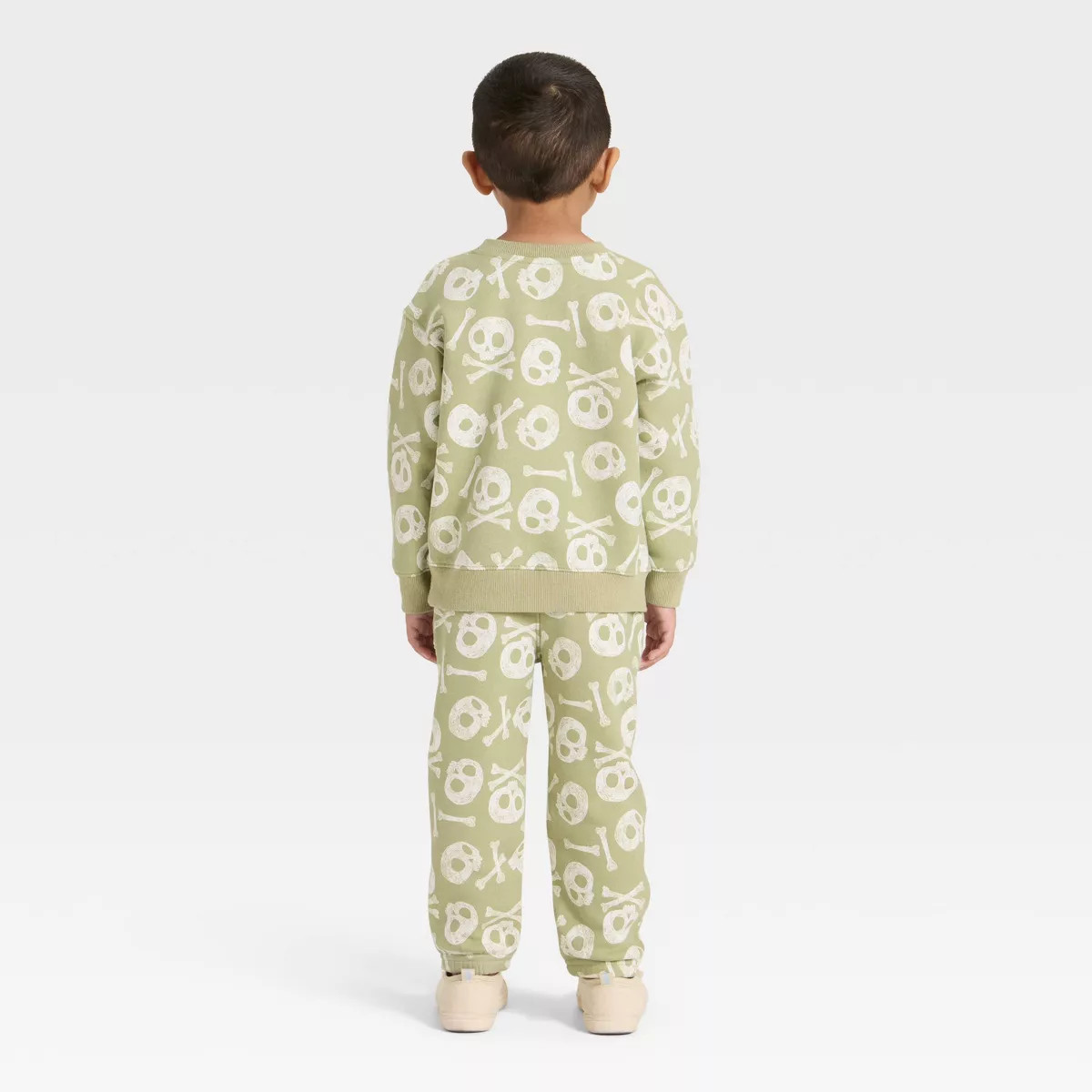 Toddler Boys' Halloween Fleece Sweatshirt and Pants Set - Cat & Jack™ Olive 12M | Target