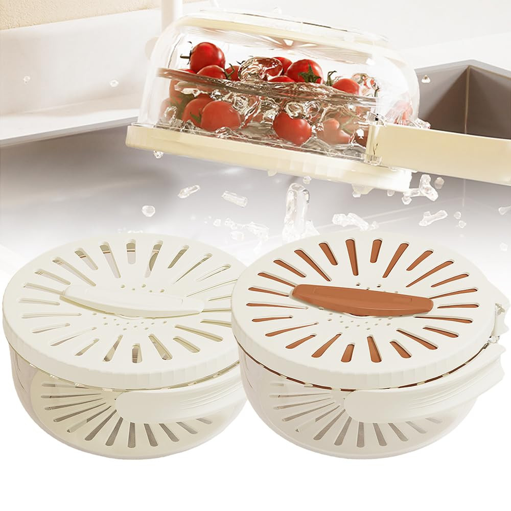 Multifunctional Fruit and Vegetable Washing Bowl, 2025 Upgraded 2-in-1 Draining and Preservation ... | Amazon (US)