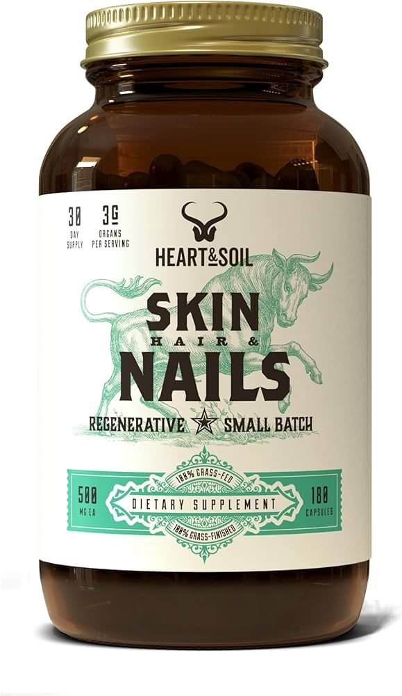 HEART & SOIL - Skin, Hair & Nails Supplement - Hair Skin and Nails Vitamins - Enriched with Bioti... | Amazon (US)