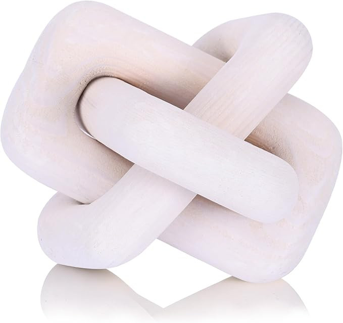 Wooden Knot Decoration Bohemian Decoration Hand-Carved Knot Autumn Winter White Home Decor Suitab... | Amazon (US)