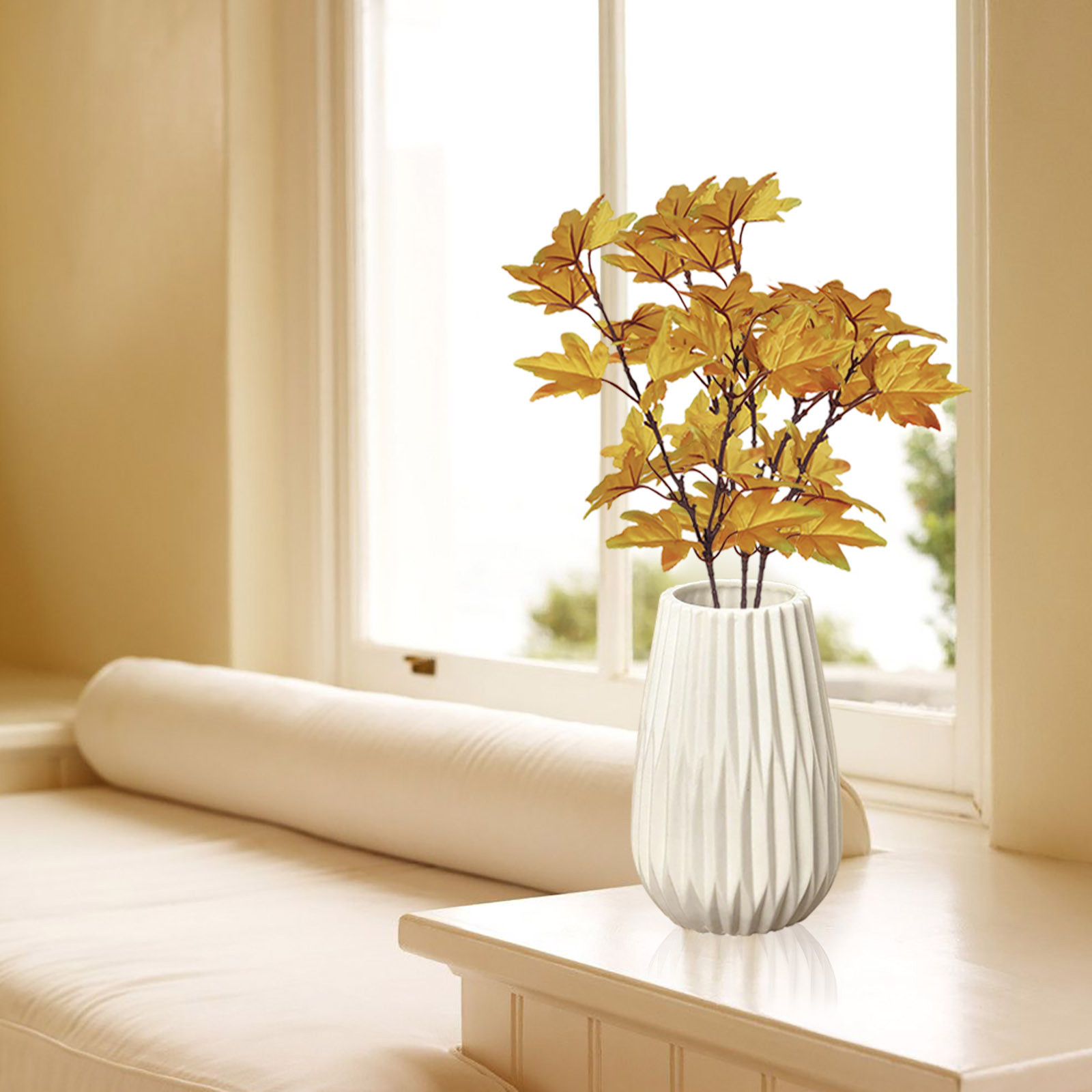 PhoneSoap Artificial Maple Leaves Branch Fall Leaves Stems Plants Outdoor For Home Kitchen Thanks... | Walmart (US)