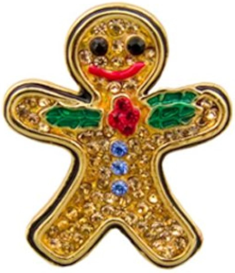 Butler and Wilson Small Crystal Gingerbread Man Brooch Pin Topaz | Amazon (UK)