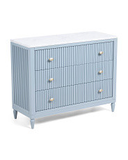 35x30 Reeded Carrara Marble Top Dresser | TJ Maxx