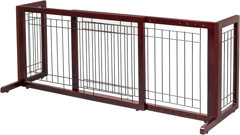 Bonnlo Free Standing Pet Gates for Dogs Indoor Dog Fence, Solid Wooden Dog Gates for The House,Do... | Amazon (US)