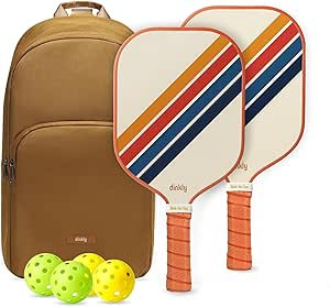 Dinkly Pickleball Paddles Set of 2, USAPA Approved Graphite/Fiberglass Pickleballs Racket, 2 Rack... | Amazon (CA)