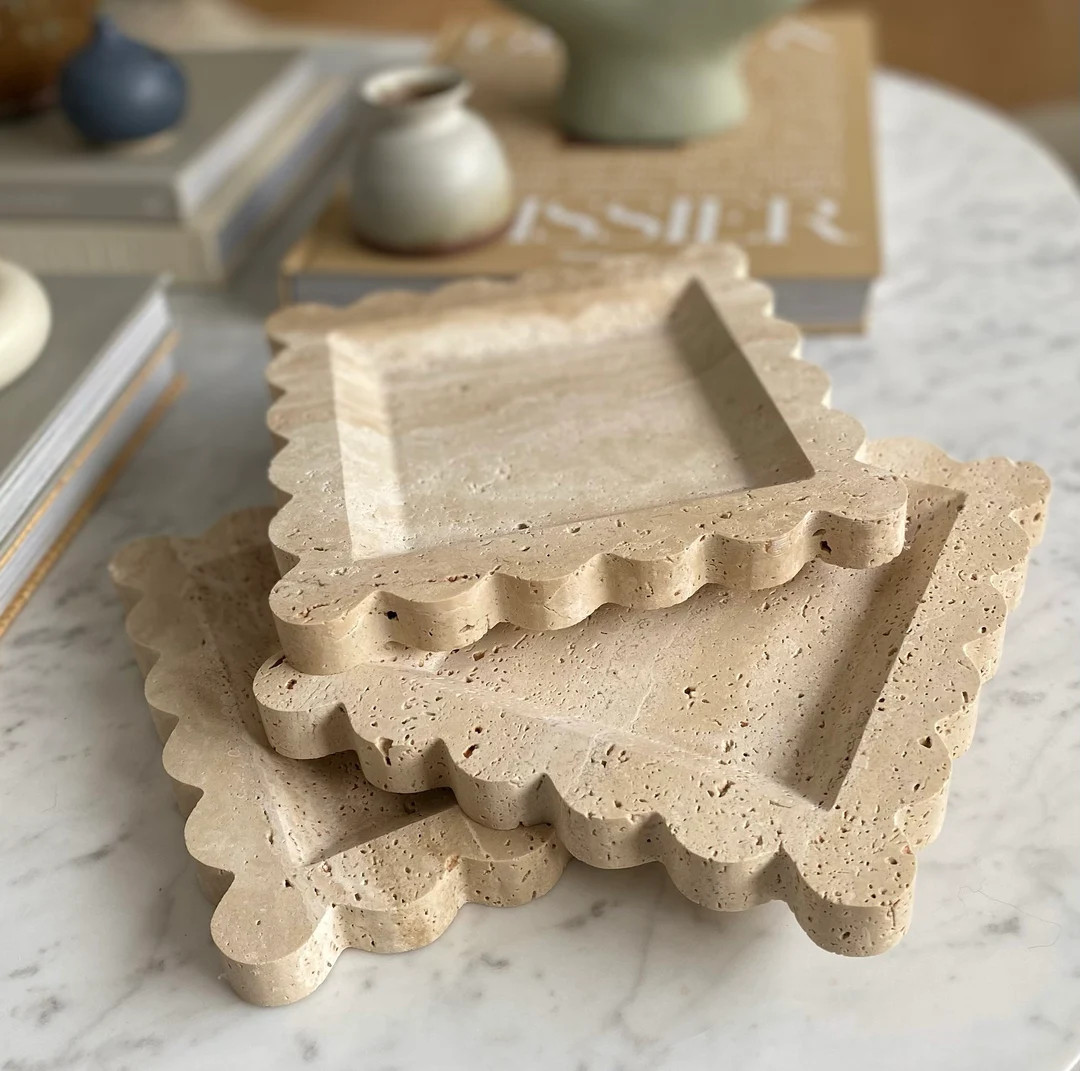 Catch All Tray, Travertine Marble Vanity Key Tray, Entryway Catchall Square Coaster, Jewelry Plat... | Etsy (CAD)