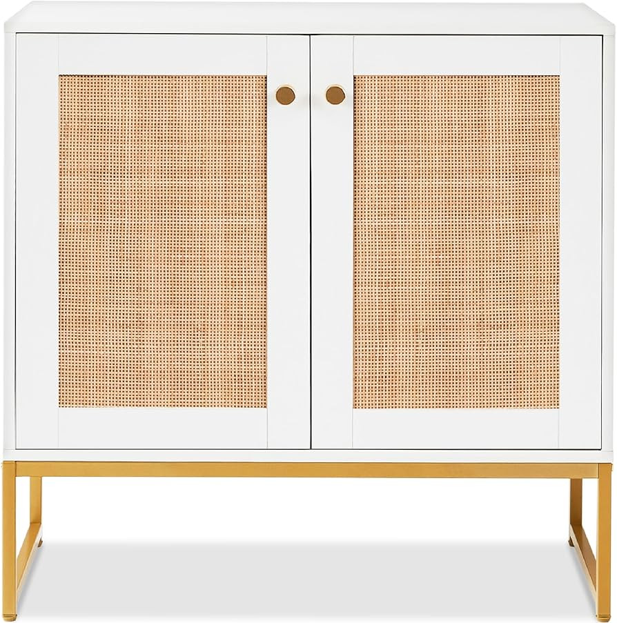 Best Choice Products 2-Door Rattan Storage Cabinet, Accent Furniture, Multifunctional Cupboard fo... | Amazon (US)