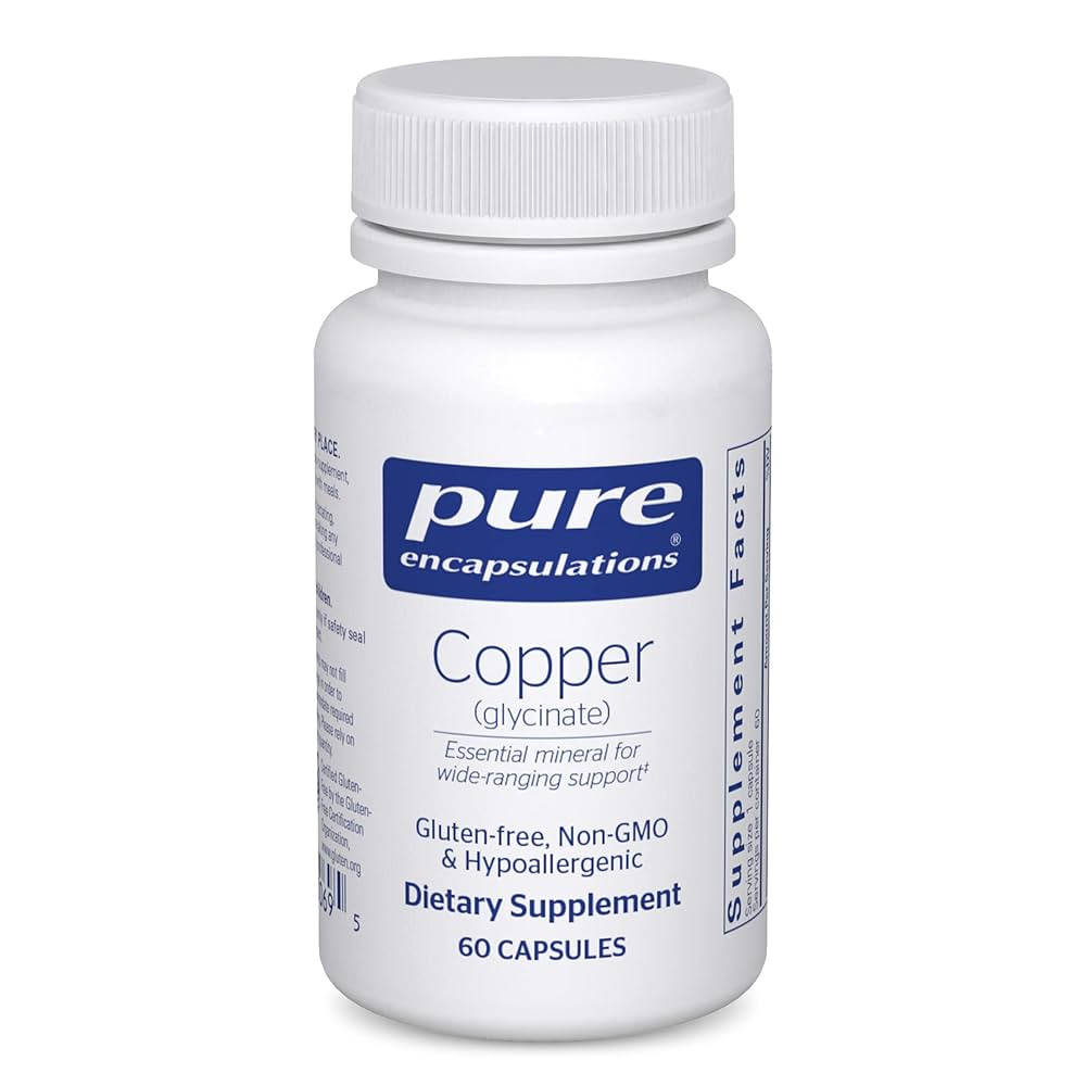 Pure Encapsulations Copper Glycinate 60's - 2 mg Copper Supplement, Supports Red Blood Cell Forma... | Amazon (US)