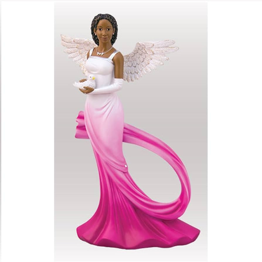 Sash Angel in Fuchsia African American Angel Statue by Ebony Treasures 11.75 inches | Amazon (US)