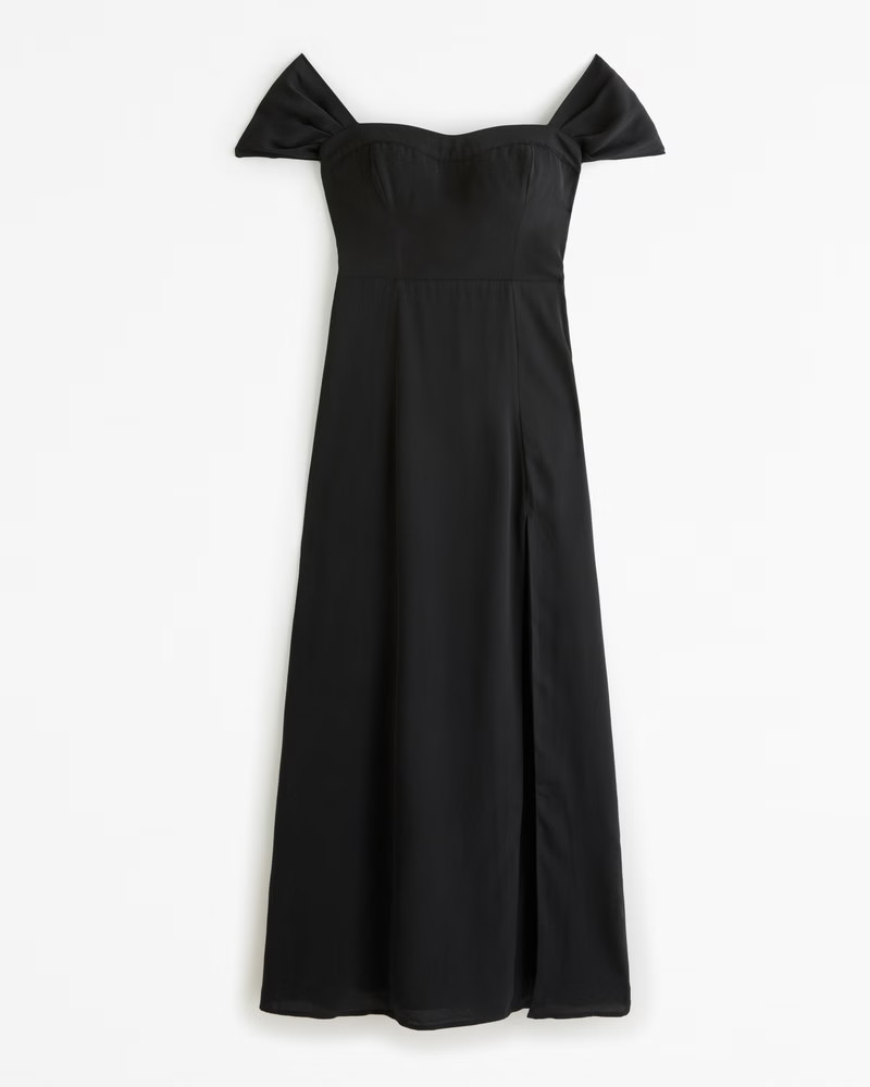 The A&F Camille Off-The-Shoulder Maxi Dress | Abercrombie & Fitch (US)