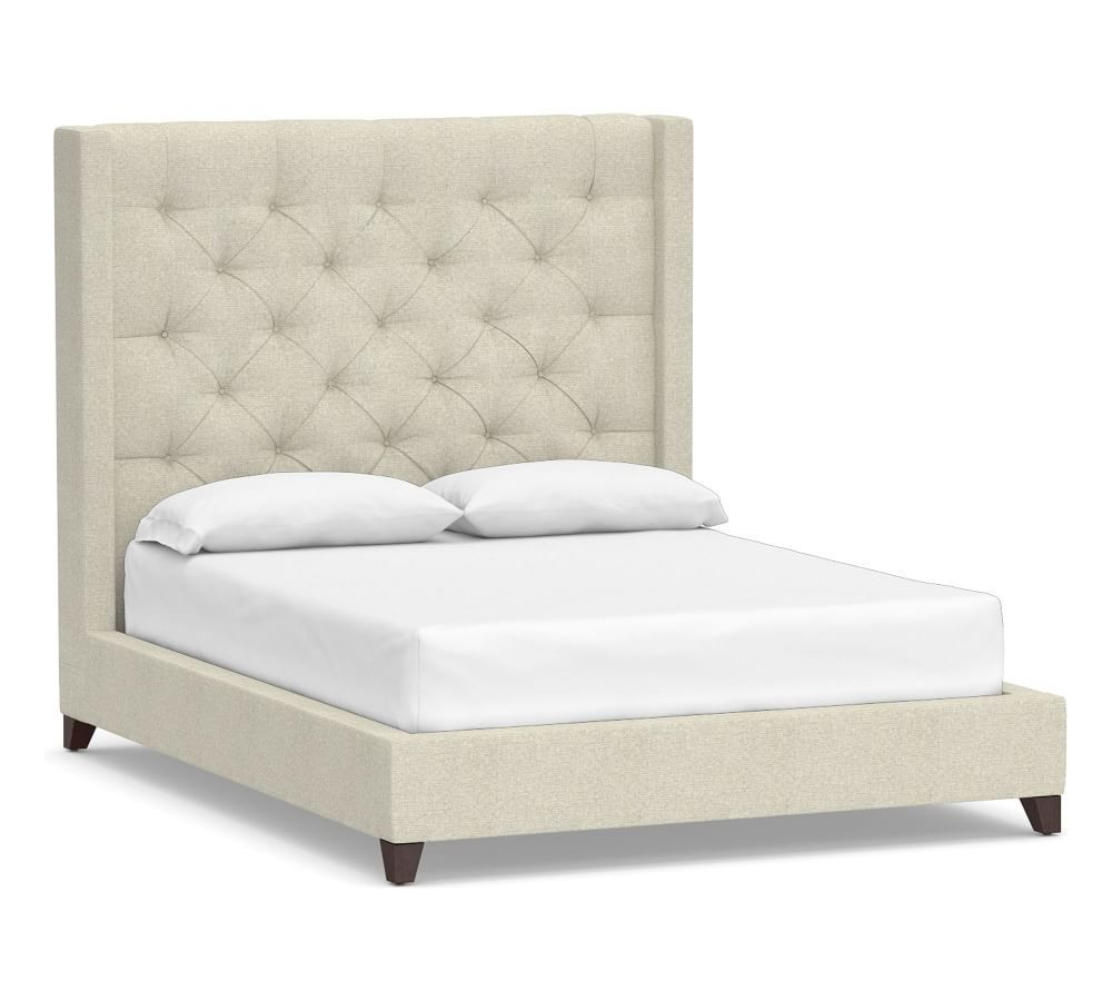 Harper Tufted Upholstered Tall Bed | Pottery Barn (US)