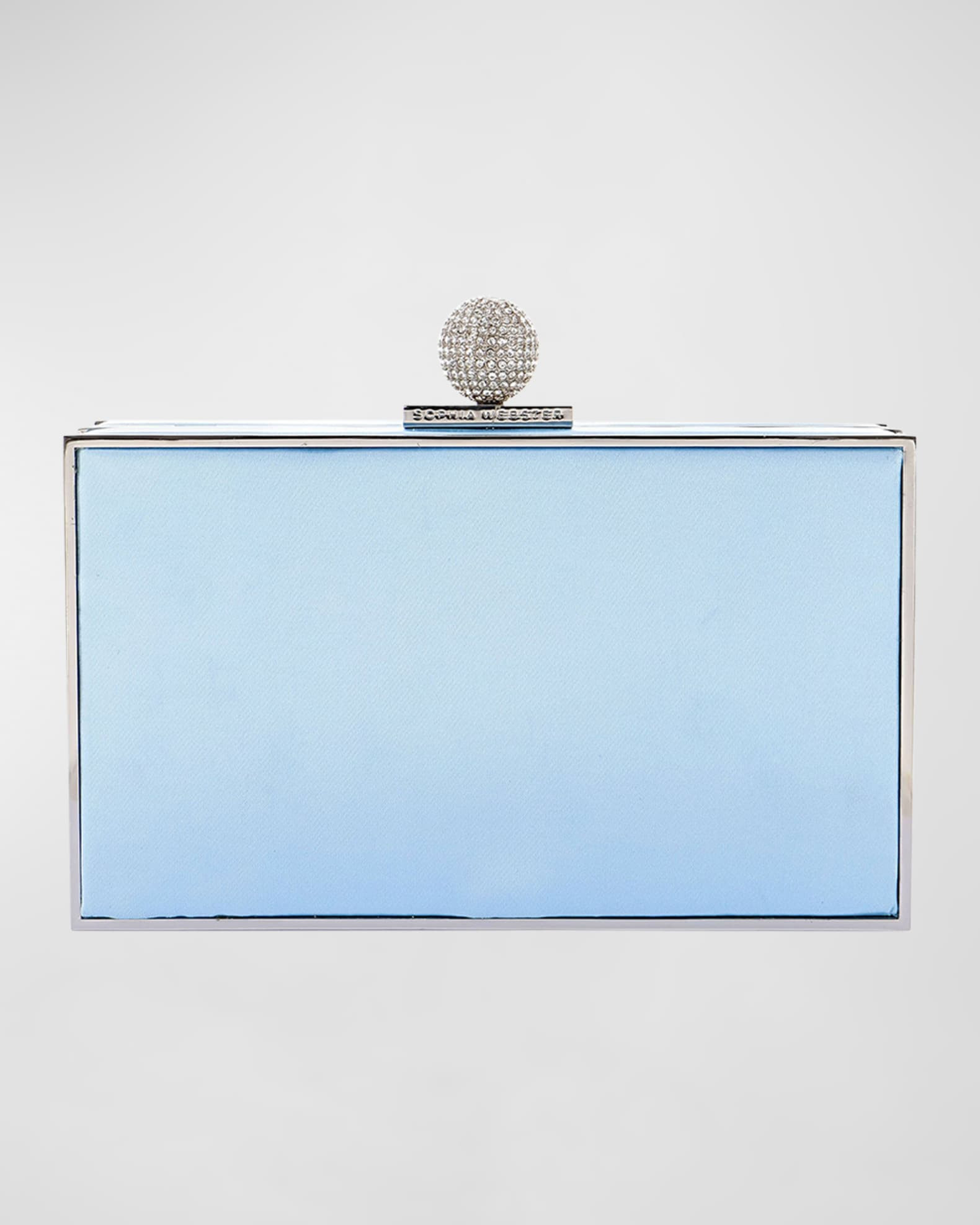 Clara Box Canvas Clutch Bag | Neiman Marcus