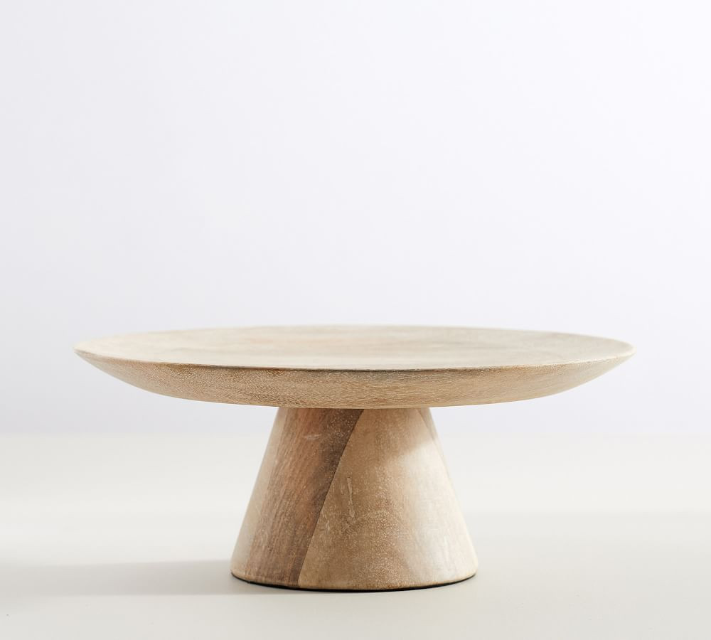 Chateau Wood Cake Stand - White Wash | Pottery Barn (US)