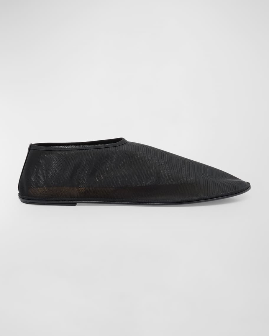 THE ROW Sheer Sock Nylon Flats | Neiman Marcus