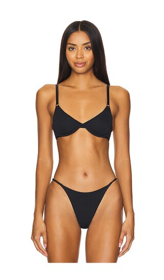 Le Stretch Multifit Micro Unlined Balconette in Black | Revolve Clothing (Global)