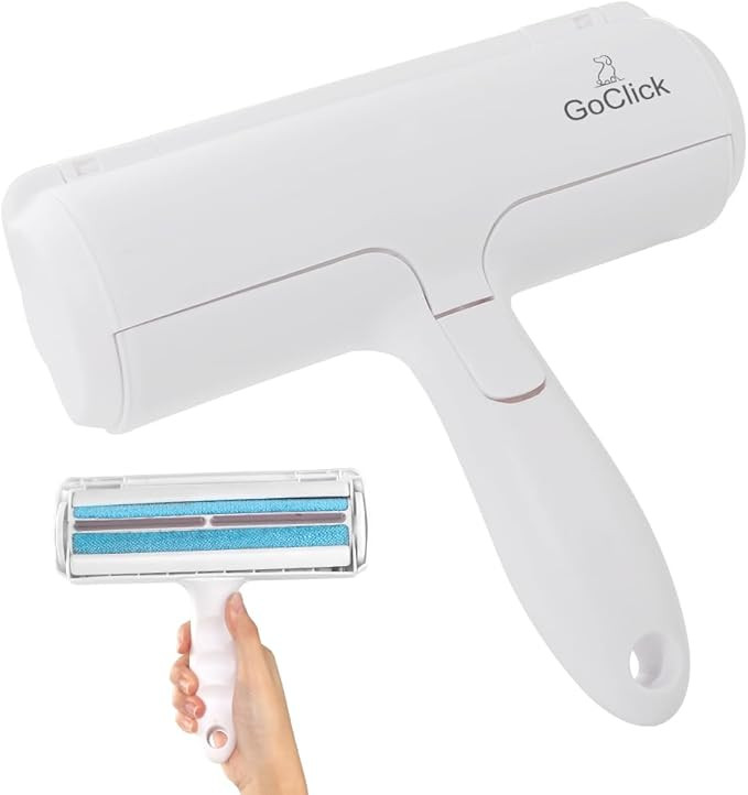 The GoClick Roller Pet Hair Removal Tool effortlessly removes dog and cat hair from furniture, cl... | Amazon (US)