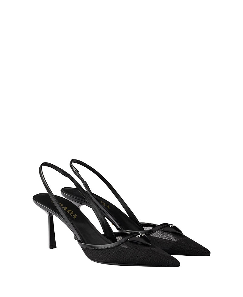 Prada Women's Mesh Fabric Slingback Pumps | Bloomingdale's (US)