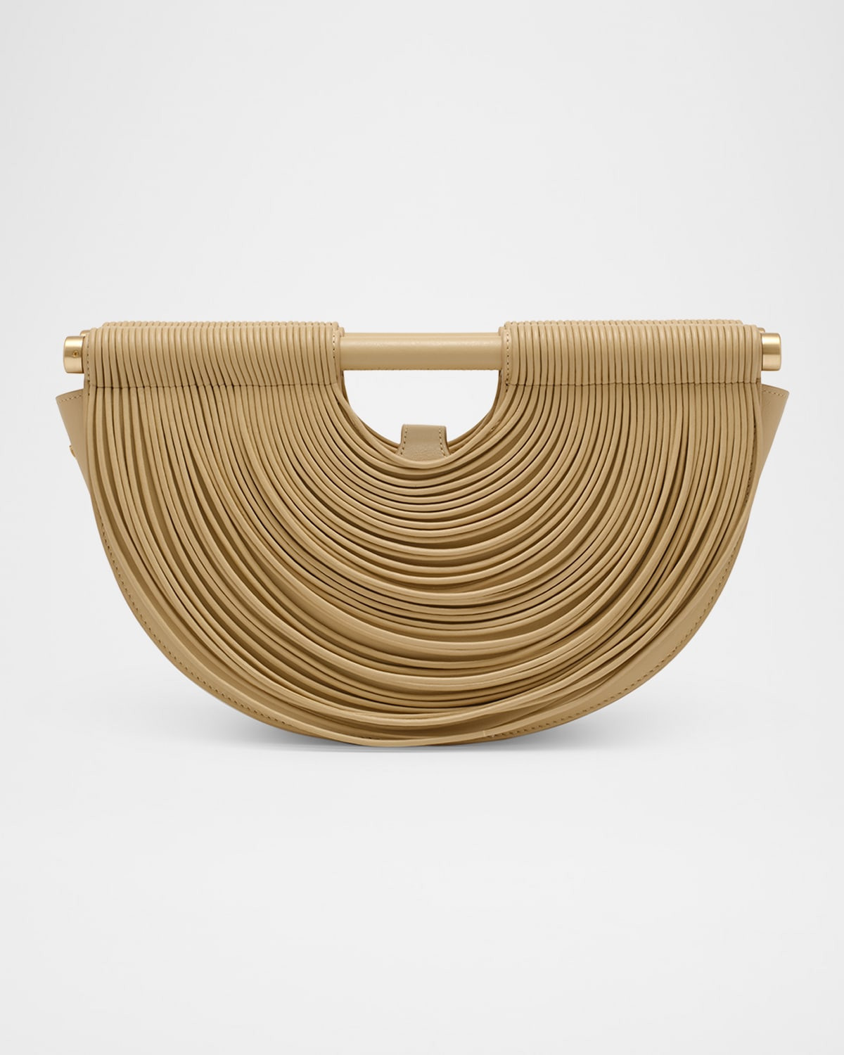 Lou Draped Leather Clutch Bag | Neiman Marcus
