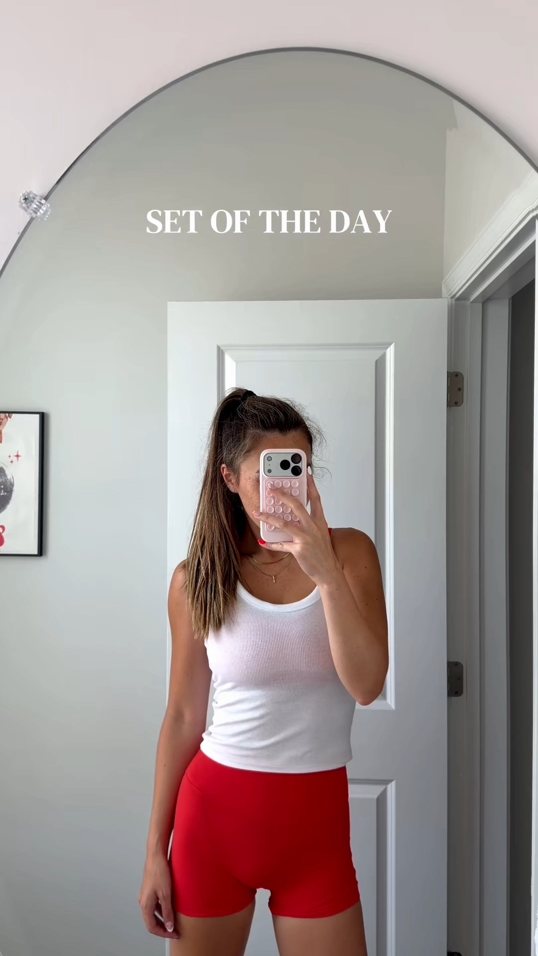 Aritzia is having their summer sale now! ❤️‍🔥👟🍒🤍🇺🇸 I’m wearing a size M in the sports bra, size 4 in the shorts. The shorts have no front inseam! The tank is from Zara, I’m wearing a size S.

#LTKActive #LTKootd #LTKSaleAlert