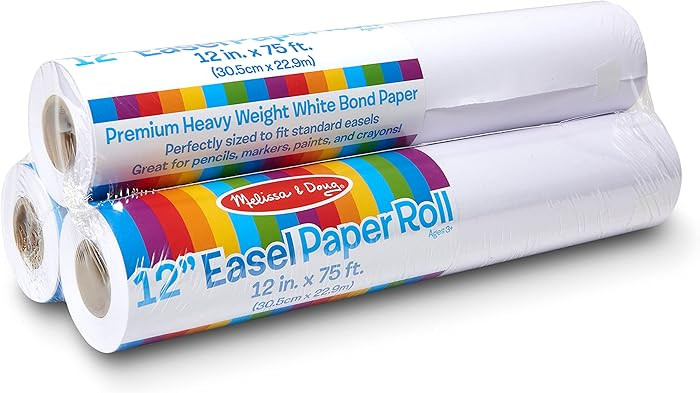 Melissa & Doug Tabletop Easel Paper Roll (12 inches x 75 feet), 3-Pack | Amazon (US)