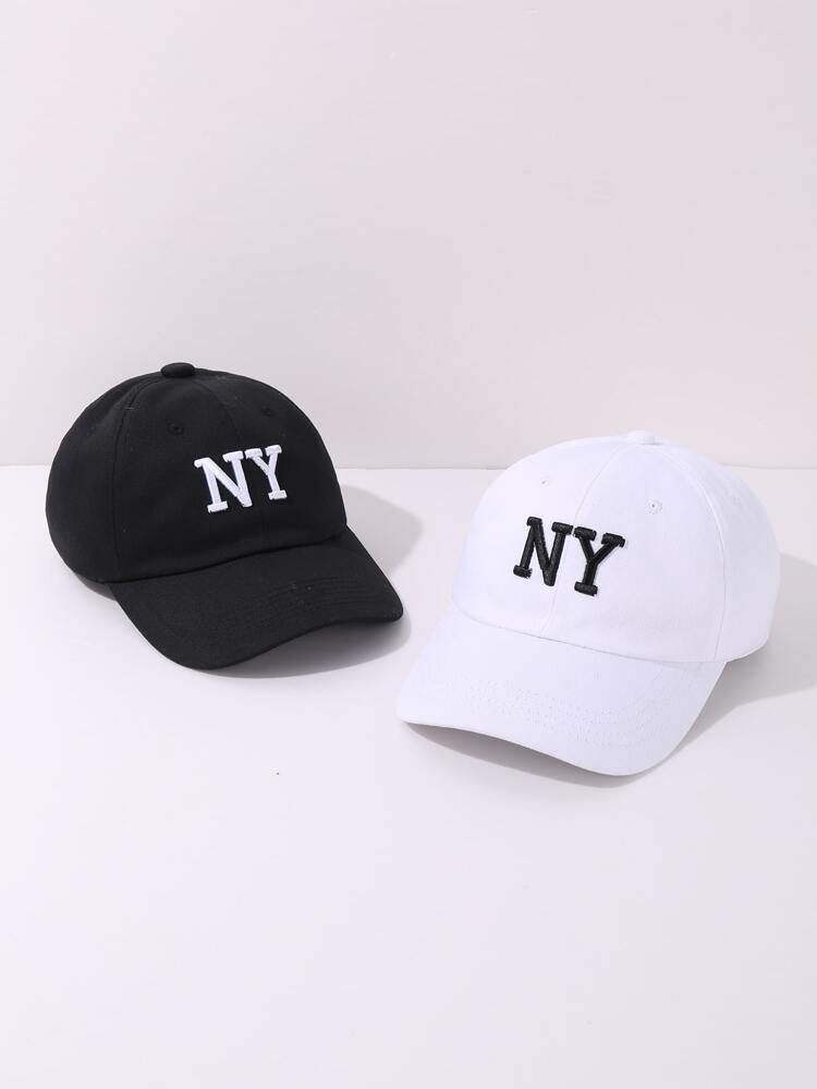 2pcs Letter Embroidered Baseball Cap | SHEIN