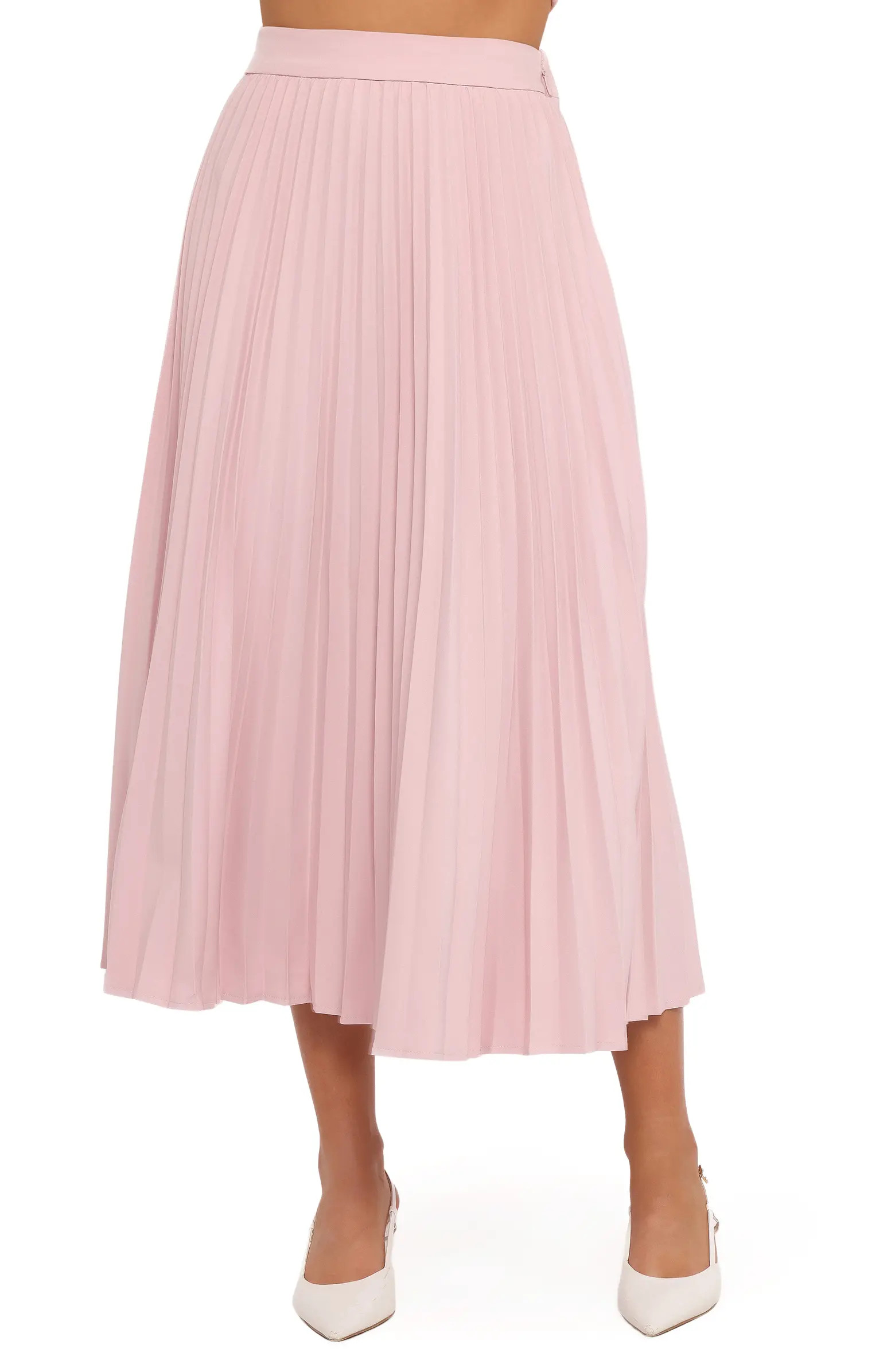 Liliana Pleated High Waist Midi Skirt | Nordstrom