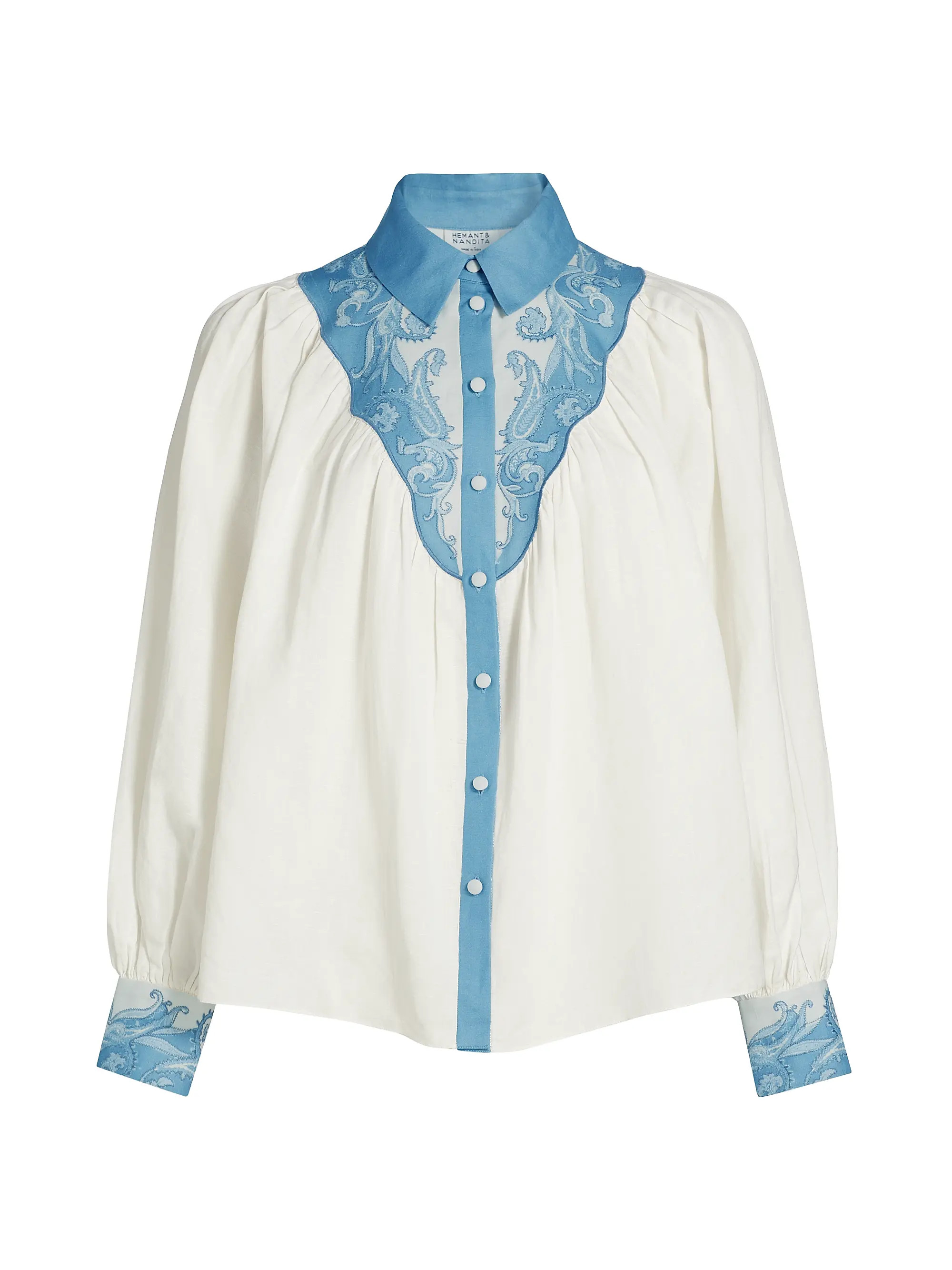 Fiza Embroidered Yoke Shirt | Saks Fifth Avenue