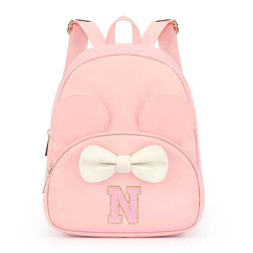 mibasies Mini Girls Backpack Gifts: Personalized Trendy Bow Bag with Mini Mouse Ears - Small Backpack for Women (Pink N) | Amazon (US)