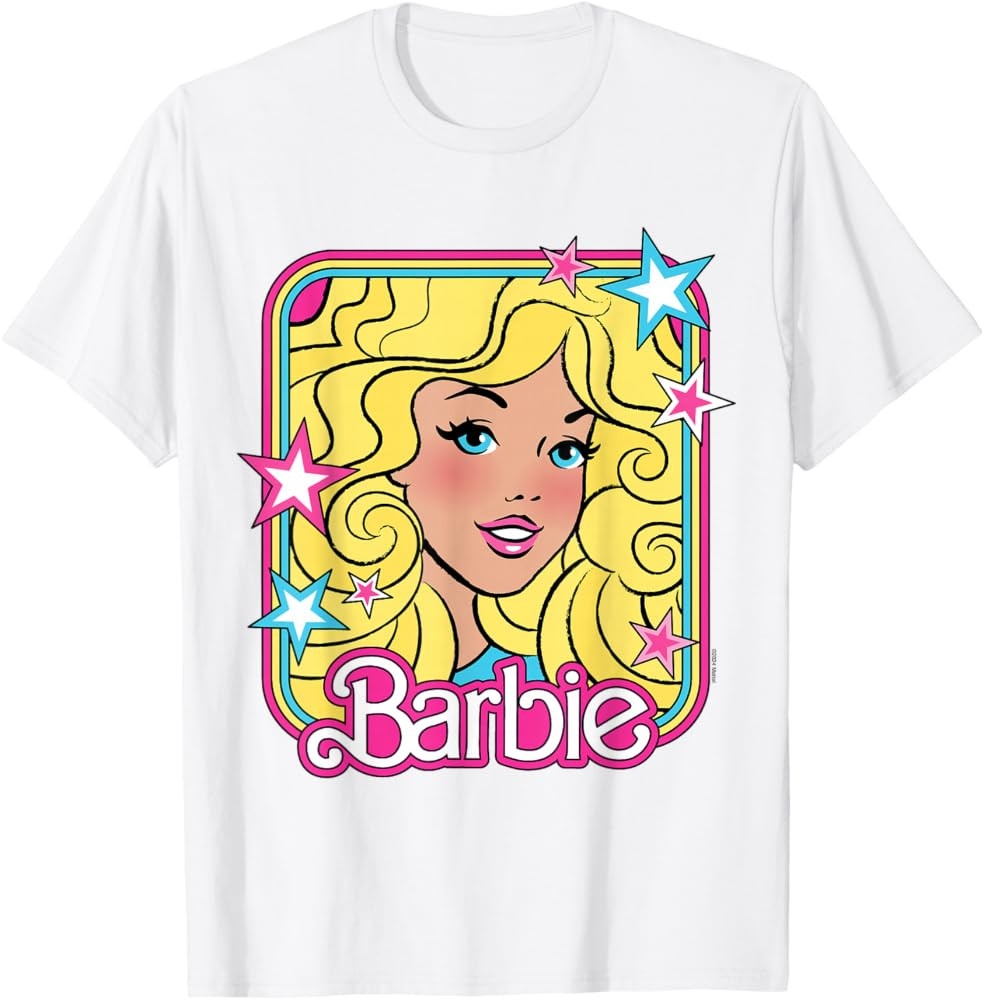 Barbie 70s Portrait with Stars T-Shirt | Amazon (US)