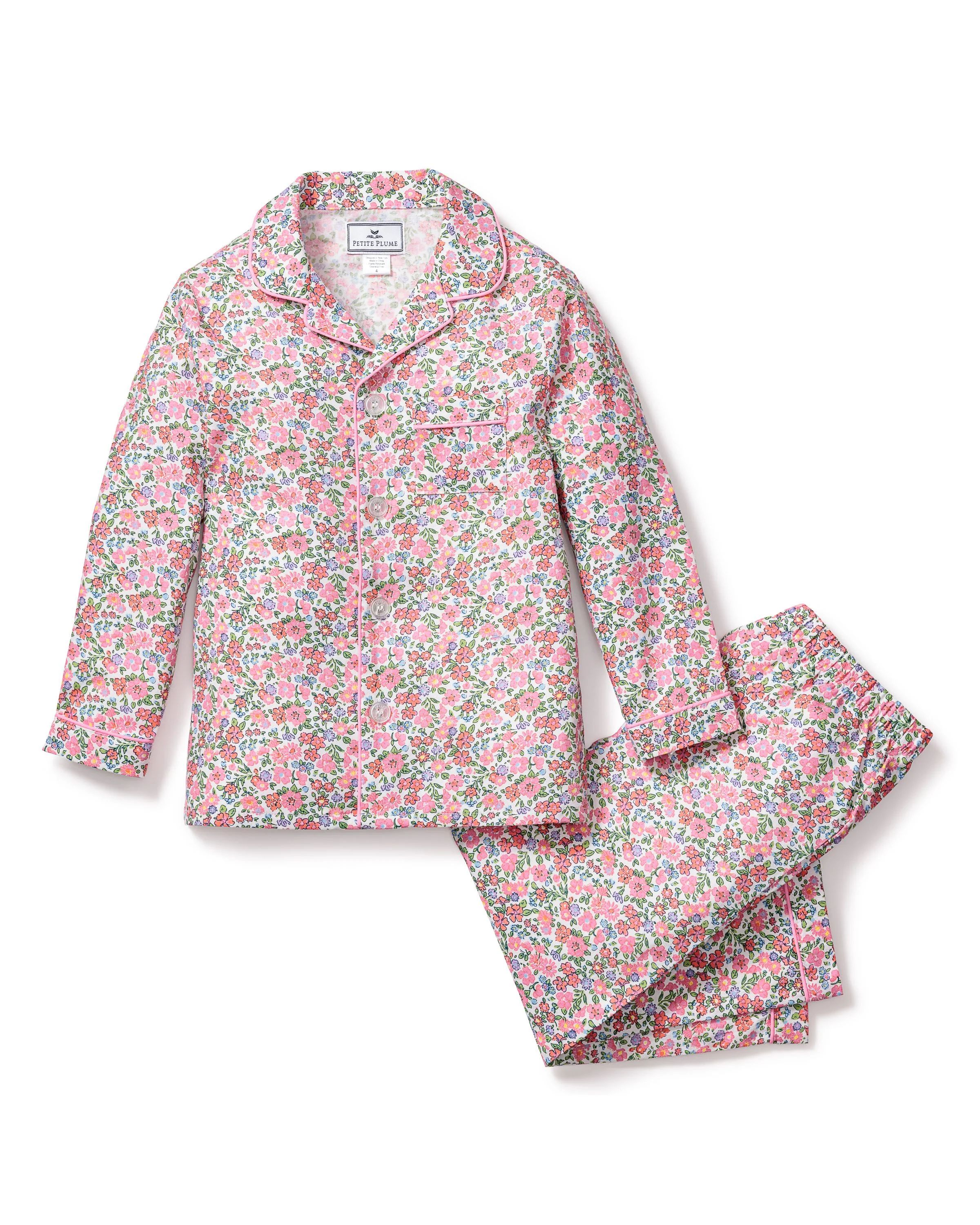 Petite Plume Children's Fleurs de Rose Pajama Set | JoJo Mommy