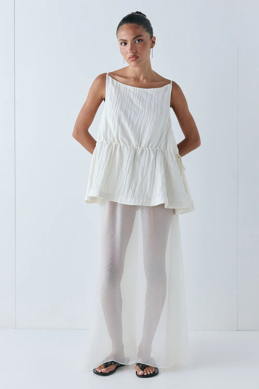 Indi Top Crinkle Cream | VRG Grl