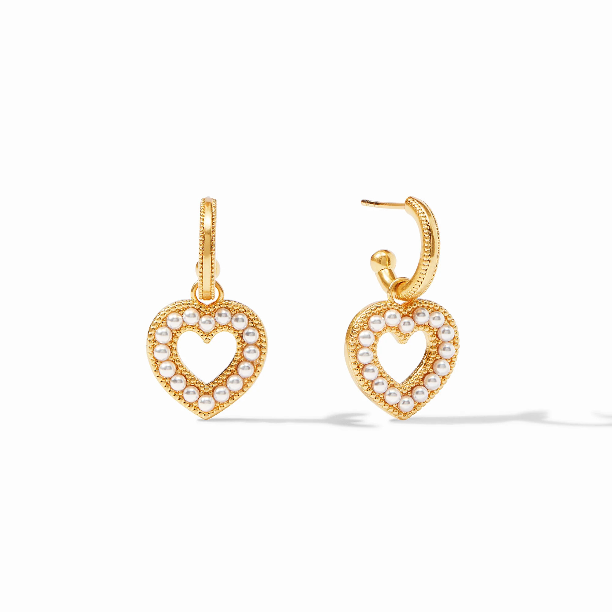 Esme Heart Pearl Hoop & Charm Earring | Julie Vos | Julie Vos